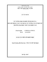 Tư tưởng học đi đôi với hành của hồ chí minh và sự vận dụng tư tưởng này ở một số trường đại học việt nam hiện nay
