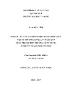 Nghiên cứu tỷ lệ nhiễm Human Papilloma virus, một số yếu tố liên quan và đánh giá kết quả điều trị tổn thương cổ tử cung ở phụ nữ Thành phố Cần Thơ (tóm tắt)
