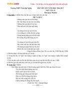 Đề kiểm tra bài viết số 3 môn Ngữ văn lớp 12 trường THPT Trần Đại Nghĩa năm học 2016  2017 