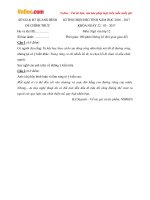 Đề thi học sinh giỏi môn Ngữ văn lớp 12 Sở GDĐT Quảng Bình năm học 2016  2017 