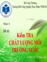 Kiểm tra chất lượng môi trường nước