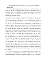 Phân tích nhân vật Tnú trong tác phẩm Rừng xà nu của Nguyễn Trung Thành 