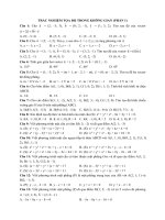 Bài tập trắc nghiệm tọa độ trong không gian (Phần 1)