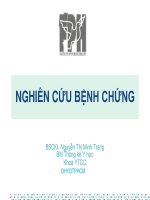 Bài giảng nghiên cứu bệnh chứng