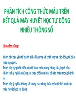 PHÂN TÍCH CÔNG THỨC MÁU TRÊN KẾT QUẢ MÁY HUYẾT HỌC TỰ ĐỘNG NHIÊU THÔNG SỐ