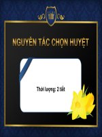 Bài giảng nguyên tắc chọn huyệt