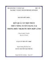 Kết quả cắt một phần thùy nông tuyến mang tai  trong điều trị bướu hỗn hợp lành (FULL TEXT)