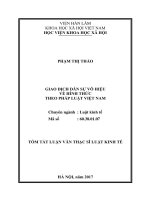 Giao dịch dân sư vô hiệu về hình thức theo pháp luật Việt Nam (tt)