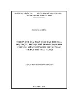Nghiên cứu giải pháp nâng cao hiệu quả hoạt động thể dục thể thao ngoại khoá cho sinh viên trường đại học sư phạm TDTT hà nội 