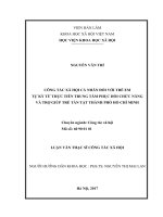 Công tác xã hội cá nhân đối với trẻ em tự kỷ từ thực tiễn Trung tâm phục hồi chức năng và trợ giúp trẻ tàn tật, thành phố Hồ Chí Minh
