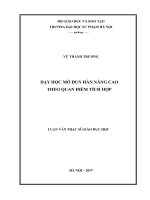 Dạy học mô đun hàn nâng cao theo quan điểm tích hợp 