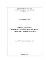 Xây dựng và sử dụng website hướng dẫn tự học môn 3DMax tại trường cao đẳng nghề kỹ thuật công nghệ TPHCM 