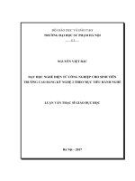 Dạy học nghề điện tử công nghiệp trình độ cao đẳng nghề tại trường cao đẳng nghề kỹ thuật công nghệ TPHCM theo định hướng mục tiêu đầu ra 