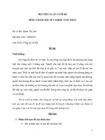 BÀI TIỂU LUẬN CUỐI KÌ MÔN CHĂM SÓC SỨC KHỎE TÂM THẦN