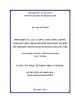 Phối hợp các lực lượng cộng đồng trong giáo dục hòa nhập cho trẻ mầm non tại khu đô thị mới linh đàm, quận hoàng mai, thành phố hà nội 