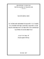 Giáo dục đạo đức cách mạng hồ chí minh cho đội ngũ cán bộ cốt cán cấp huyện ở tỉnh an giang hiện nay 
