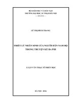 Triết lý nhân sinh của người dân nam bộ trong chuyện kể ba phi 