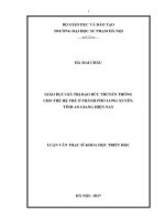 Giáo dục giá trị đạo đức truyền thống cho thế hệ trẻ ở TP long xuyên, tỉnh an giang hiện nay 