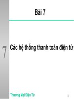 bài giảng các hệ thống thanh toán điện tử môn thương mại điện tử