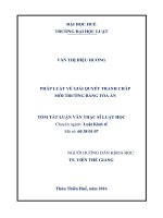 Pháp luật giải quyết tranh chấp môi trường bằng tòa án