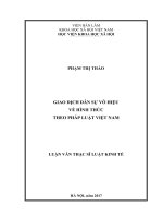 Giao dịch dân sư vô hiệu về hình thức theo pháp luật Việt Nam