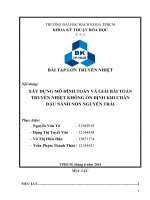 Xây dựng mô hình toán và giải bài toán truyền nhiệt không ổn định khi chần đậu nành non nguyên trái (Báo cáo khoa học (môn truyền nhiệt))