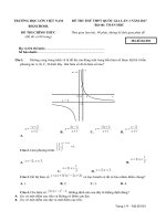 đề thi thử tốt nghiệp toán  2017