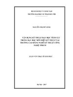 Hoàn thiện phương pháp đào tạo cán bộ quản lý công ty TNHH kỹ thuật hưng việt m e theo mô hình làm việc nhóm 