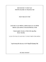 Giáo dục luật phòng chống bạo lực gia đình trong cộng đồng ở thành phố bắc ninh 