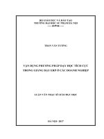 Vận dụng phương pháp dạy học tích cực trong giảng dạy ERP ở các doanh nghiệp 