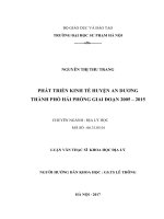 Phát triển kinh tế huyện an dương, thành phố hải phòng giai đoạn 2005  2015 