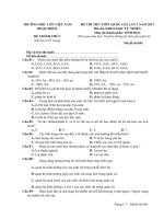 đề thi thử tốt nghiệp 2017 môn Sinh học