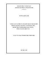Nâng cao vai trò của tổ chức đoàn thanh niên trong việc giáo dục đạo đức cách mạng cho thế hệ trẻ ở TP long xuyên, tỉnh an giang hiện nay 