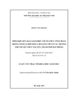 Phối hợp giữa ban giám hiệu với tổ chức công đoàn trong chăm lo đời sống cho giáo viên ở các trường trung học phổ thông huyện thủy nguyên thành phố hải phòng 