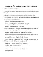 BÀI TẬP NHÓM QUẢN TRỊ KINH DOANH NHÓMword 9sua