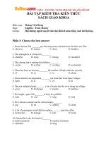 60 câu trắc nghiệm từ vựng và ngữ pháp trong tiếng Anh có đáp án 