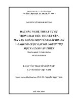 Đặc sắc nghệ thuật tự sự trong hai tiểu thuyết của ma văn kháng một vùng đất hoang và những cuộc gặp gỡ; người thợ mộc và tấm ván thiên