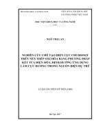 Nghiên cứu chế tạo điện cực chì dioxit trên nền thép oxi hóa bằng phương pháp kết tủa điện hóa, định hướng ứng dụng làm cực dương trong nguồn điện dự trữ