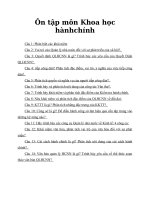 Đề cương ôn tập môn Khoa học hành chính có đáp án