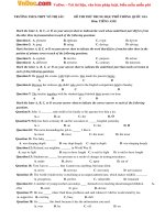 Đề thi thử THPT Quốc gia năm 2017 môn tiếng Anh trường THCSTHPT Võ Thị Sáu, Phú Yên có đáp án 