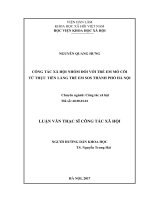 Công tác xã hội nhóm đối với trẻ mồ côi từ thực tiễn Làng trẻ em SOS thành phố Hà Nội