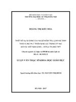 Thiết kế và sử dụng câu hỏi để kiểm tra, đánh giá học sinh theo hướng phát triển năng lực trong dạy học lịch sử việt nam (1945 – 1975) ở trường trung học phổ thông 