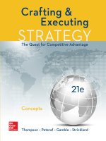 Crafting and executing strategy the quest for competitive advantage concepts 21th thompson