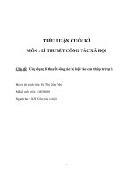 Ứng dụng lí thuyết công tác xã hội vào can thiệp trẻ tự kỉ