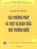 Các phương pháp và thiết bị quan trắc môi trường nước