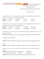 Đề thi thử THPT Quốc gia môn tiếng Anh năm 2017 có lời giải Lý THường Kiệt