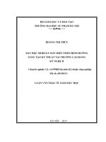 Dạy học module máy điện theo định hướng sáng tạo kỹ thuật tại trường cao đẳng nghề kỹ thuật công nghệ thành phố hồ chí minh 
