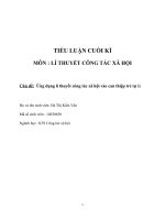 Ứng dụng lí thuyết công tác xã hội vào can thiệp trẻ tự kỉ