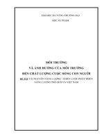 TÀI NGUYÊN NĂNG LƯỢNG  CHIẾN LƯỢC PHÁT TRIỂN NĂNG LƯỢNG THẾ GIỚI VÀ VIỆT NAM