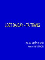 Bài giảng loét dạ dày, tá tràng